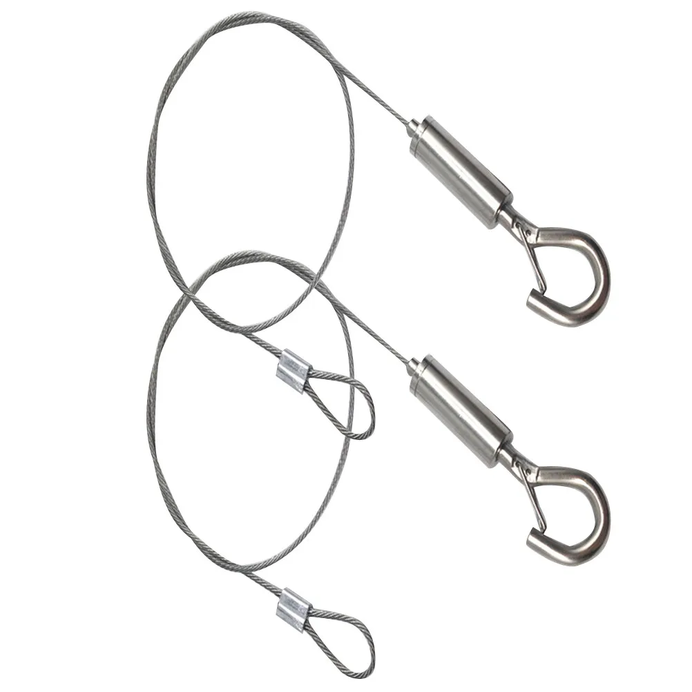 2Pcs Stainless Steel Cable Hanging Wire High Harness Strong Lightweight for LED Lamp Banner Exhibition Sign Suspension Cable