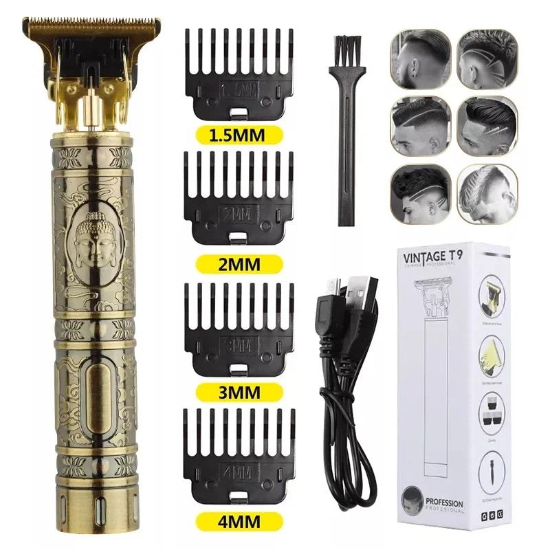 Hot Profesional Shaver Trimmer for Men Man Hair Clipper T9 Hair Trimmer Hairdresser Vintage Barber Cutting Machine Professional