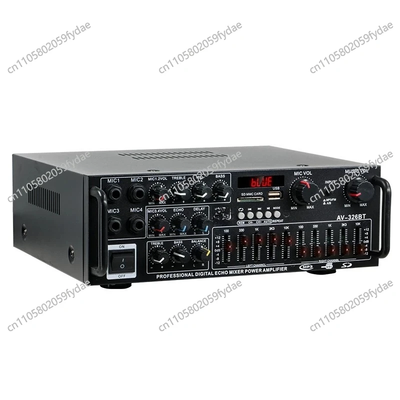 

Усилитель мощности AV-MP326BT с Bluetooth, высокомощный эквалайзер, 12В, для уличных мероприятий, FM-трансляций и танцев на открытом воздухе