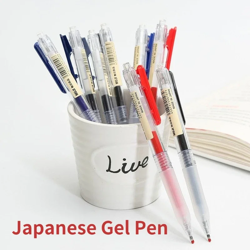 2Pcs 0.38/0.5mm Gel Pen Refills Gel Ink BallPoint Japanese  MUJIs Style School Office Exam Signature Office Gel Pen Stationery