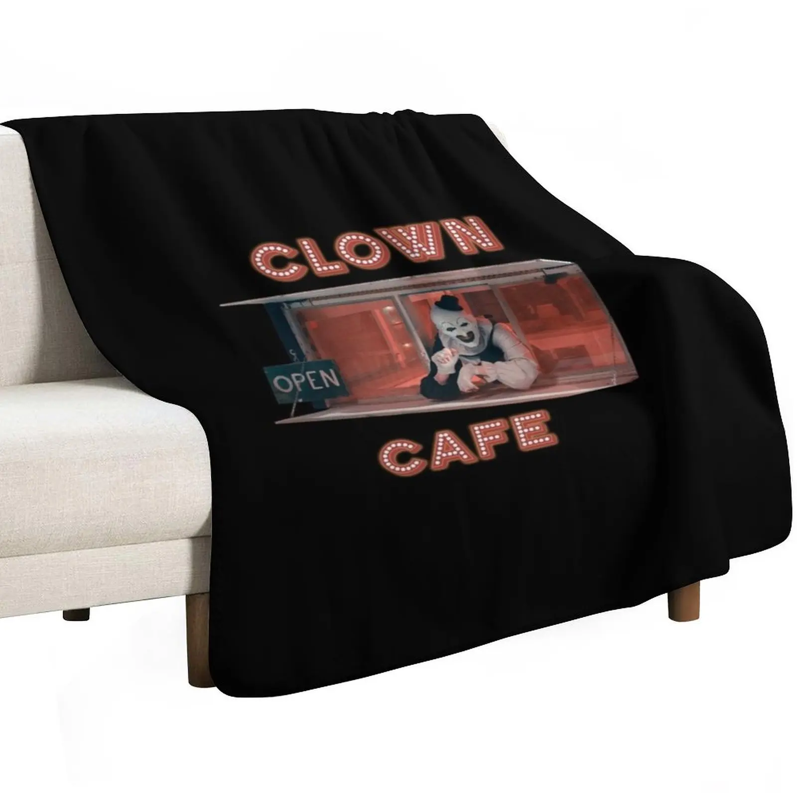 Terrifier Clown Cafe Throw Blanket Polar Summer funny gift Flannel Soft Plaid christmas gifts Blankets