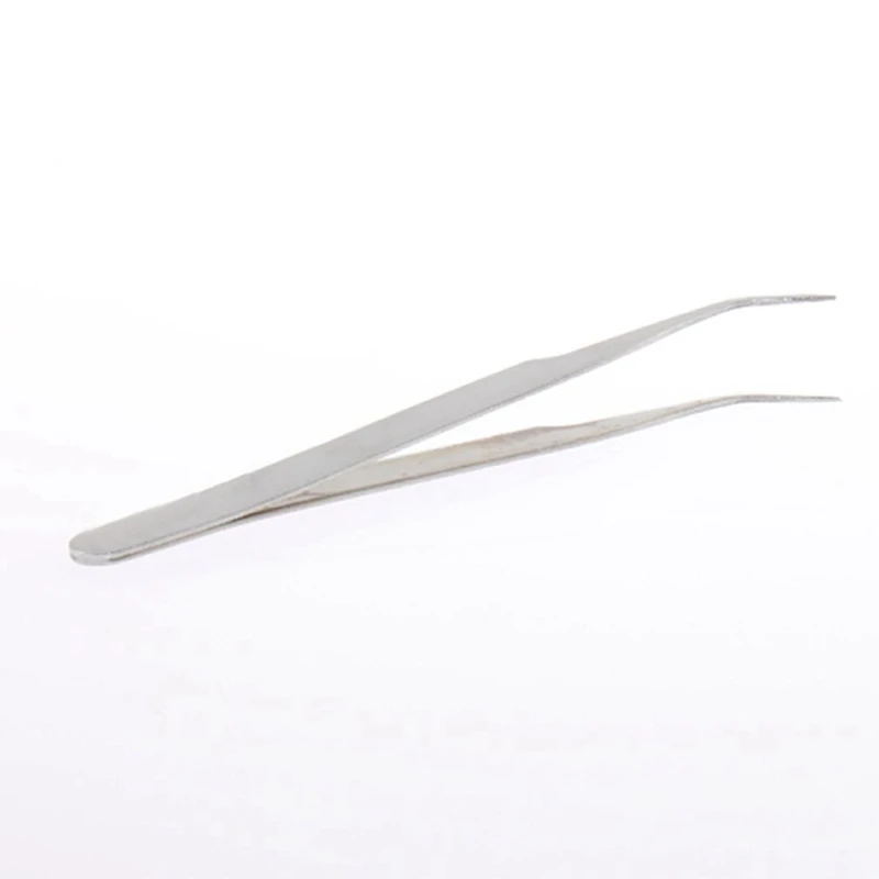 3X Anti-Static Tweezer Maintenance Tool Curved Pointed Stainless Steel