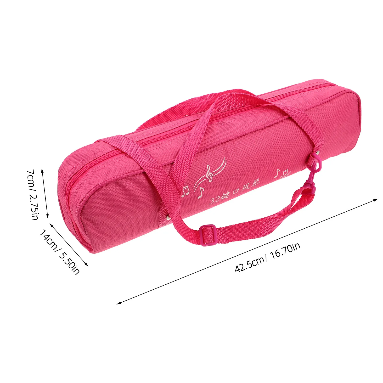 Melodica Case Soprano 32 Key Carrying Bag Air Piano Keyboard Scratchproof Waterproof Handle Music Instrument Storage Travel Pink - view 4