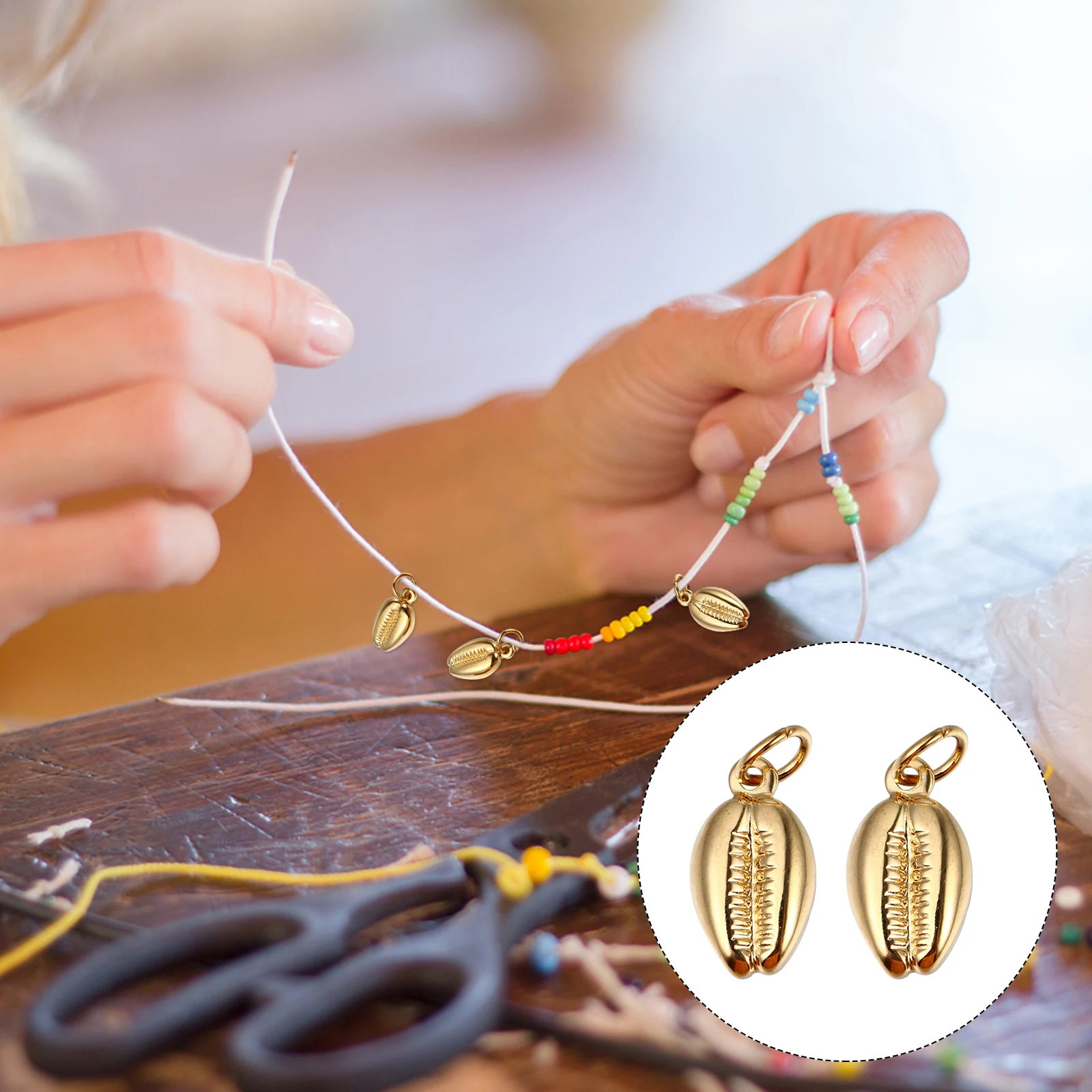 

10 шт. стальное ожерелье кулон декоративный Шарм раковина DIY ювелирные изделия ожерелье кулон аксессуары пляжный выпускной