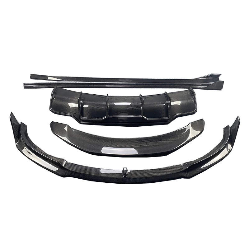 

High Quality V Style Carbon Fiber Body Kit Front Lip Rear Diffuser Side Skirts Spoiler for Tesla Model 3 Perfect Fitment