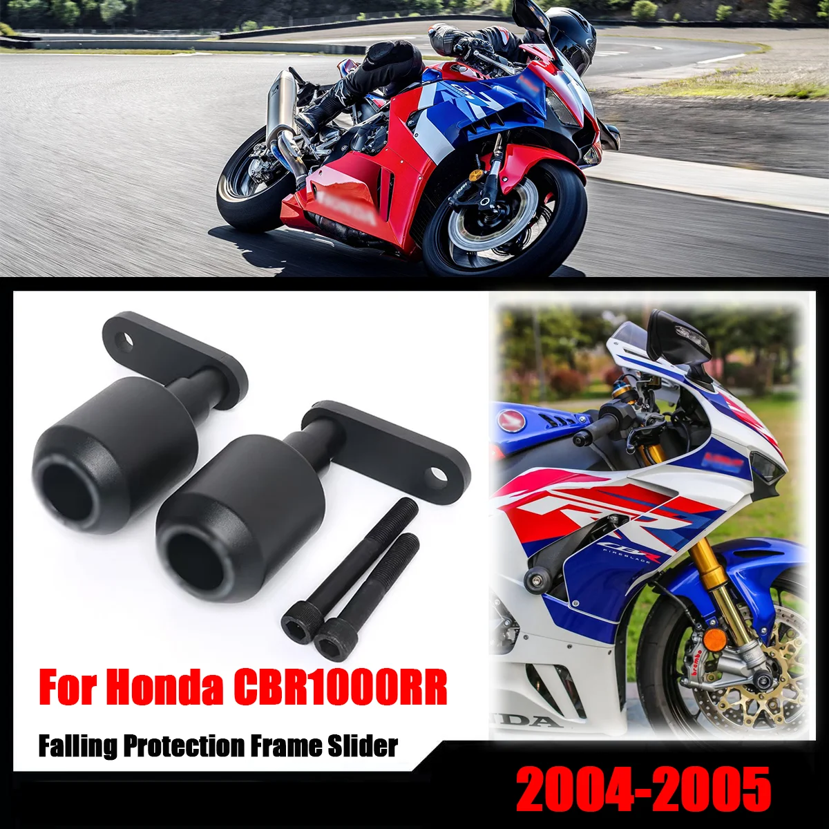 

Защита cbr1000rr для Honda CBR1000RR 2004-2005, ползунки рамы, защита от падения, защита двигателя, защитный блок для мотоцикла