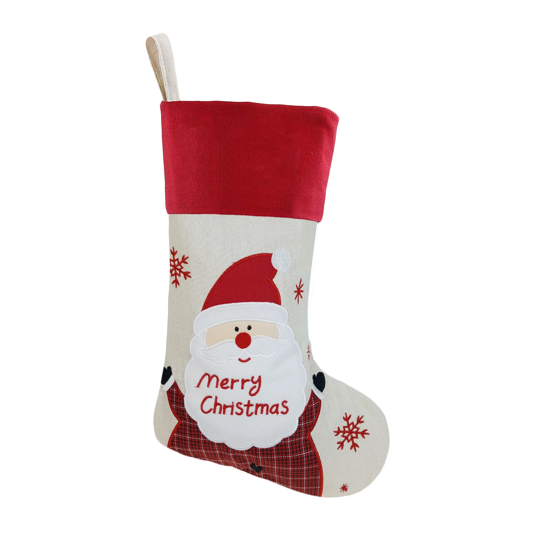 30pcs/lot Christmas Stocking  Santa Claus Snowman Reindeer Gift Bag Socks Christmas Decoration Hot Sale Wholesale
