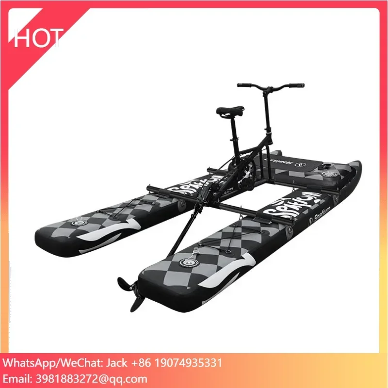 

Stock in Eu/Us/Ru/AU warehouse New collection hydrobikes pontoons water bike pedal boats inflatable floating bicycle for sale