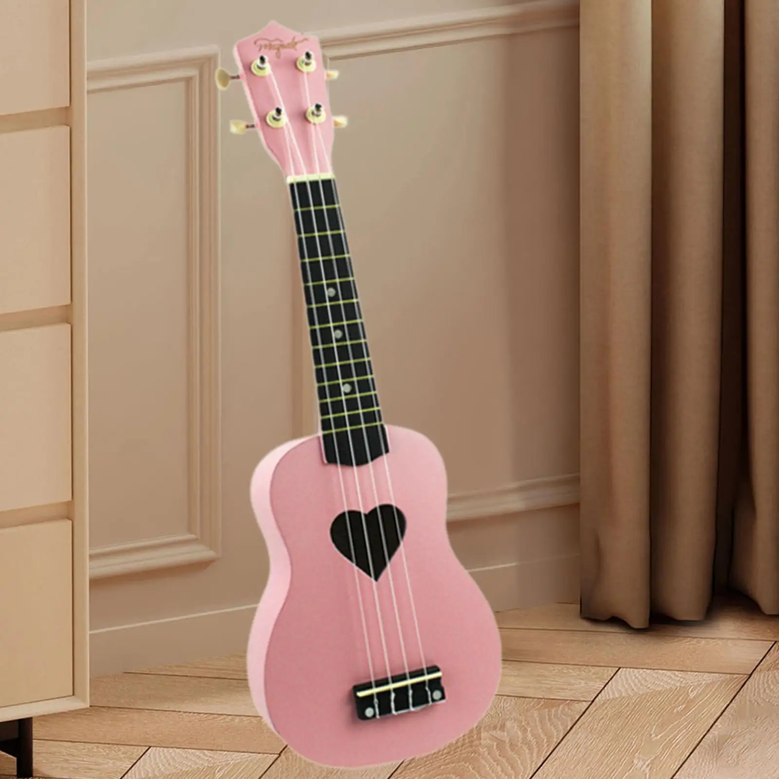 Kids Guitar Toy Educational Toy Pink Easy to Hold Cartoon Animal Mini Ukulele