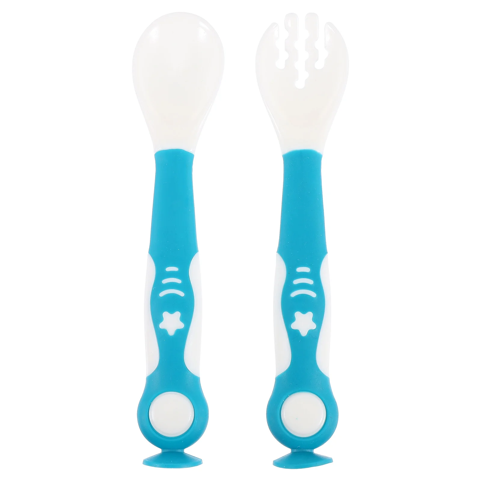 

Столовые приборы, ложки, детские столовые приборы, мягкие и удобные аксессуары для младенцев, гибкие бытовые принадлежности, синяя вилка для путешествий для малышей