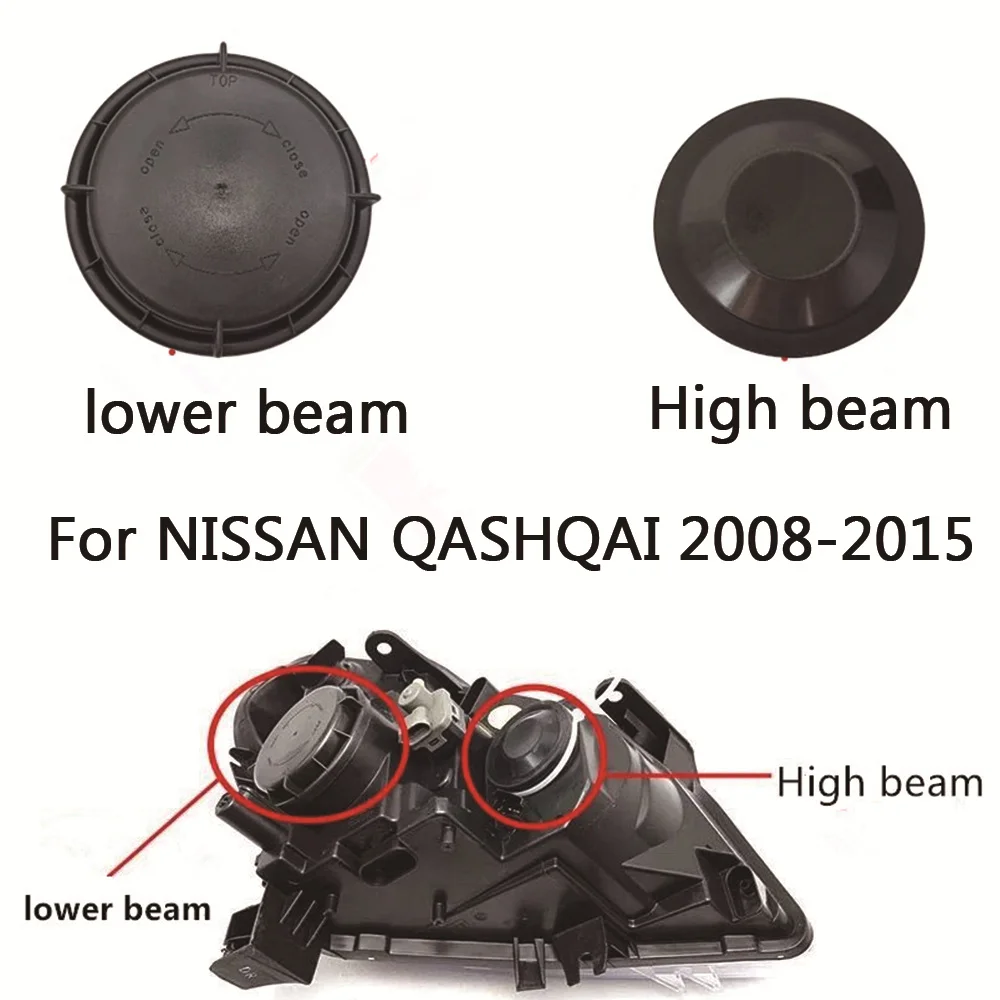 

Для NISSAN QASHQAI 2008-2015 задняя крышка фары дальнего света ближний свет уплотнительная крышка пылезащитный чехол водонепроницаемый чехол