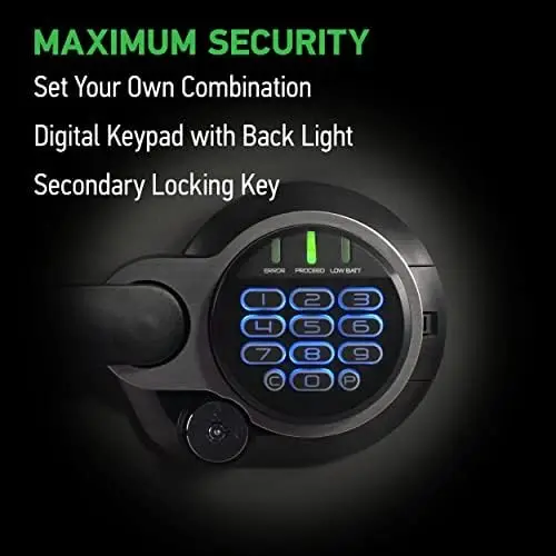 À prova de fogo e impermeável Home Safe com Digital Keypad Lock, Floor Safe, Aço cinza, Iluminação Interior, Dinheiro, Docum