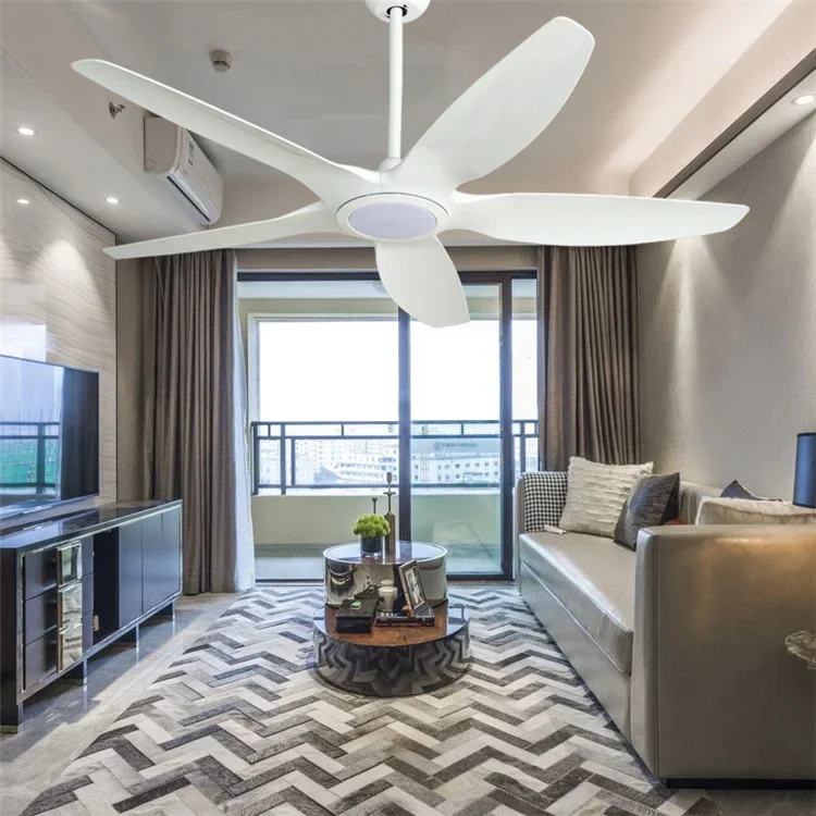 Industrial 62 Inch 5-Blade Ceiling Fan Nordic Large Country Industrial Ceiling Fan With Lighting And Remote Control Chandelier