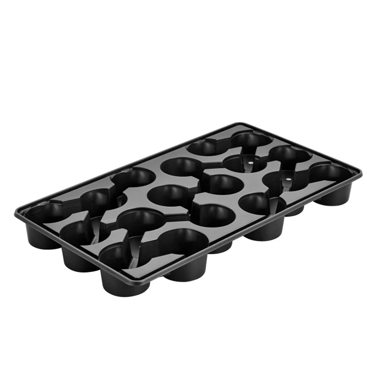18 Cells Plastic Round Flower Pot Carry Tray Nursery Holder for 9cm 10cm Pots Garden Storage Organizer