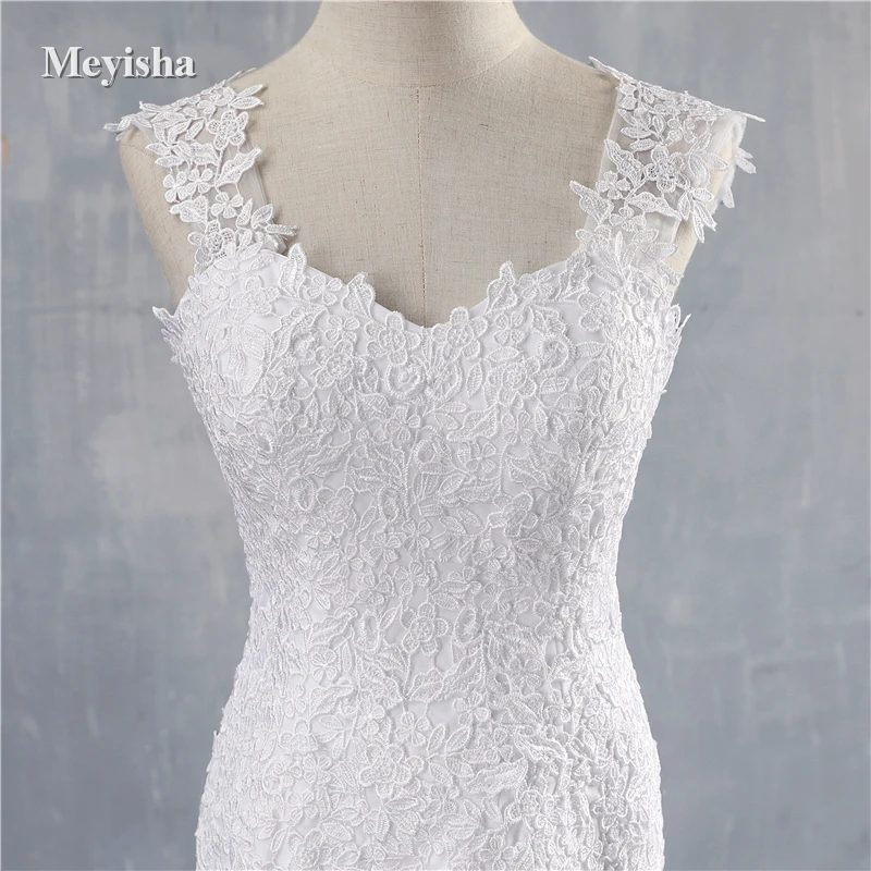 ZJ9034 New Luxury Beading Brush Train Lace Up detachable Straps Wedding Dress For Bridal Sexy Strapless Applique Gown image 3