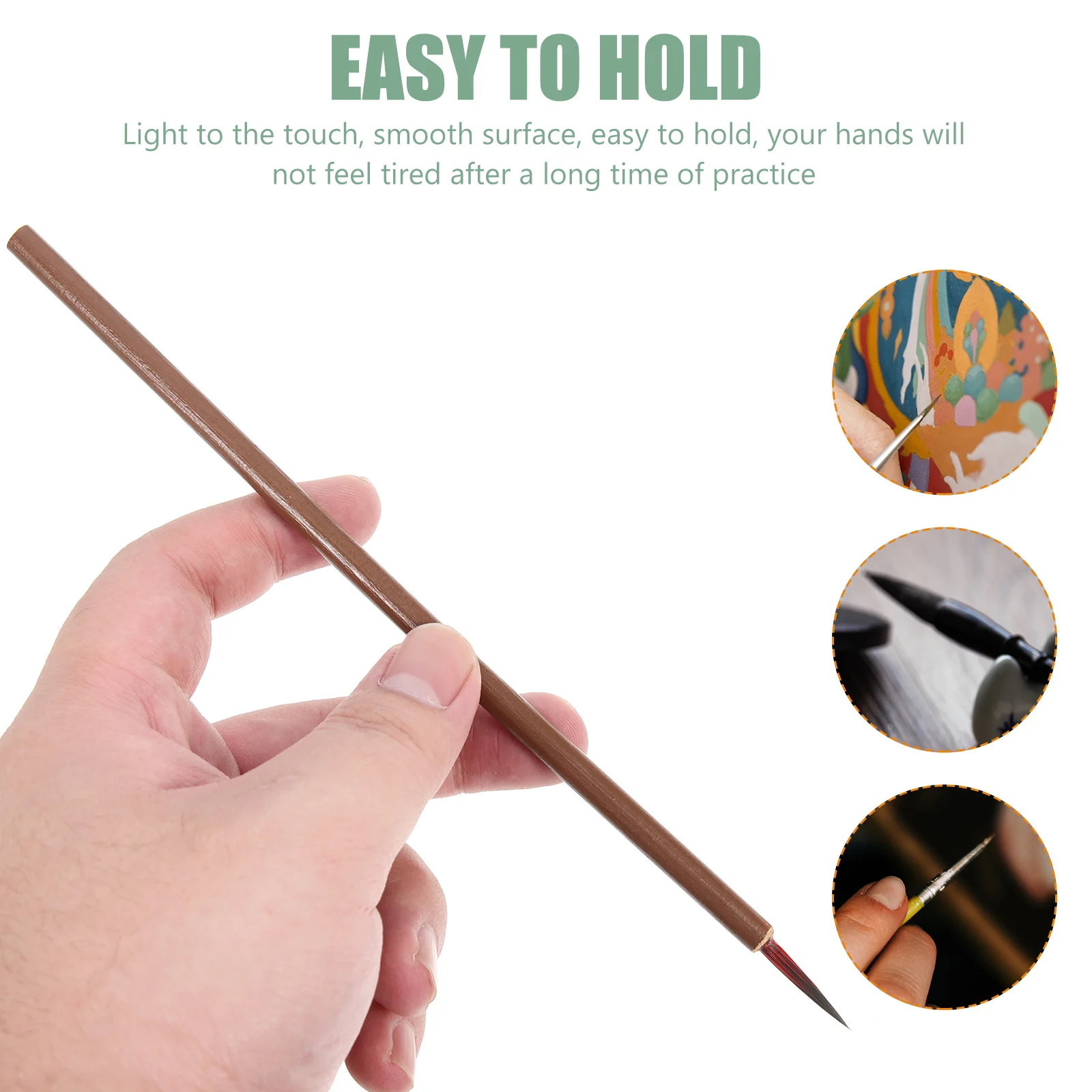 

15 Pcs Chinese Painting Brush Set Calligraphy Medium Size Ink Pen Writing Wood Kit