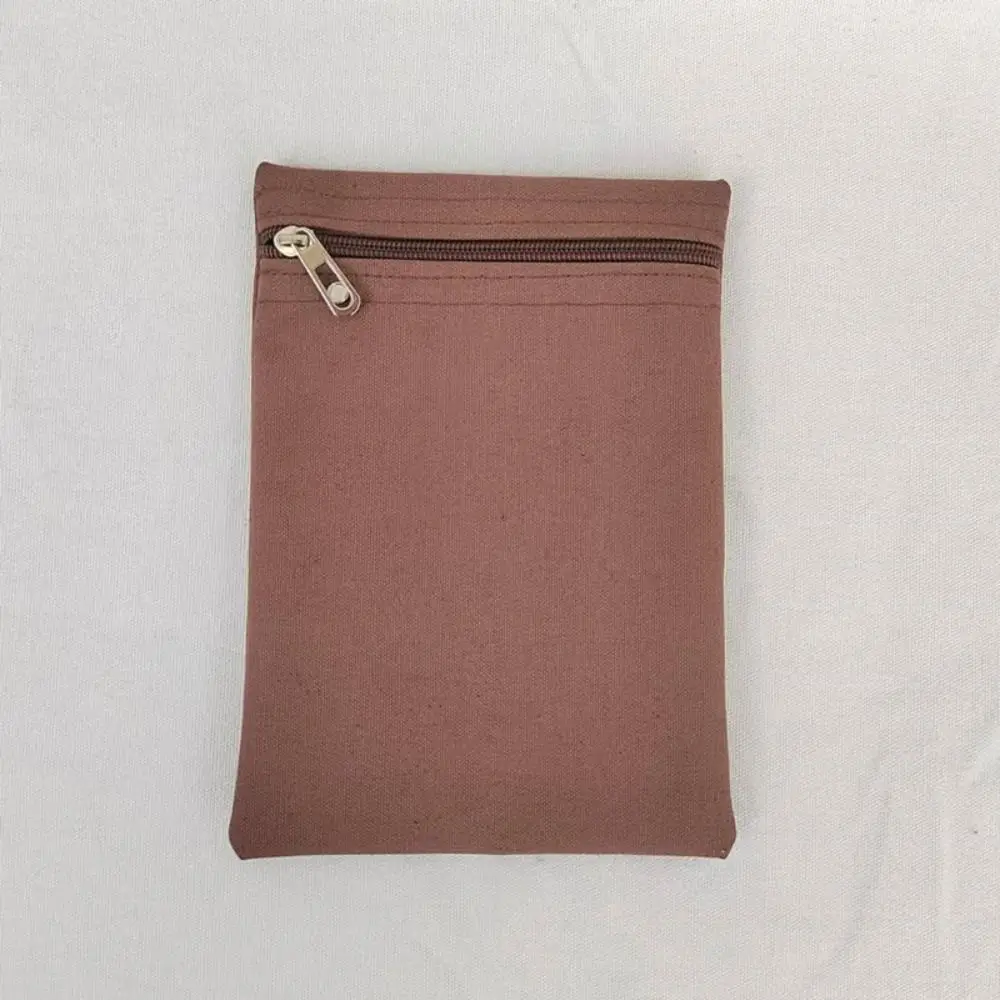 New with Zipper Sew-in Side Hidden Pocket Polyester Durable Inside Security Pocket Solid Color Travel Wallet Pouch view 3