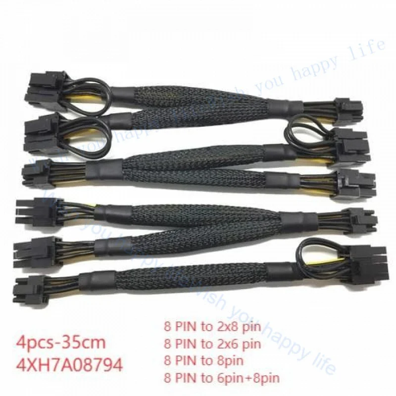 

T 8Pin to 6+8Pin8pin GPU Cable Kit For Lenovo ThinkSystem SR650 4XH7A08794 35CM
