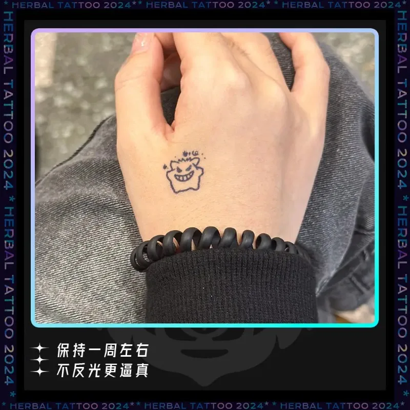 ملصق وشم مؤقت مقاوم للماء من بوكيمون بيكاتشو، تصميم لطيف للمعصم، ملصقات وشم فني مقاوم للماء للرجال والنساء