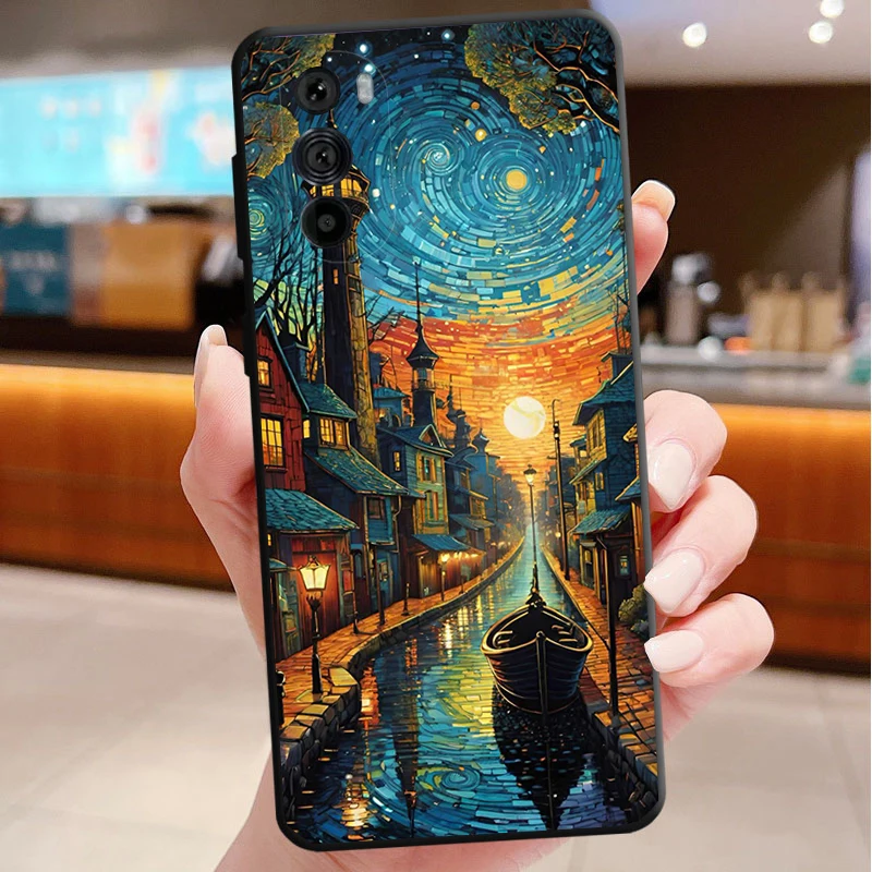 

Phone Case For Motorola Edge 50 40 Pro 60 50 40 30 Ultra Neo Fusion Moto G Play G Stylus G Power G Star Night Scenery