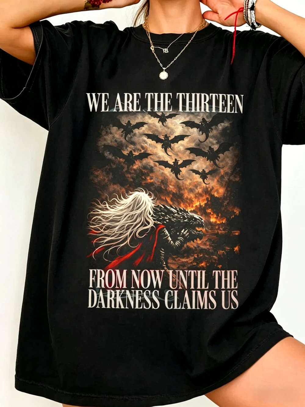 No. 13 Shirt T-Shirt Inspired By Glass Throne Featuring Designs of Manon Blackbeak Iron-Toothed Witch and Dorian Haveliard
