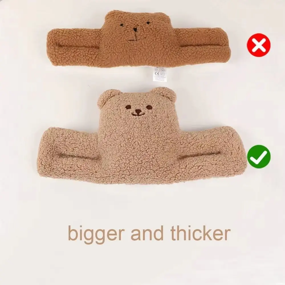 Cute Bear Head Protection Cushion Soft Easy to Install Anti Collision Headrest Shock Absorbing Scooter Seat Cushion