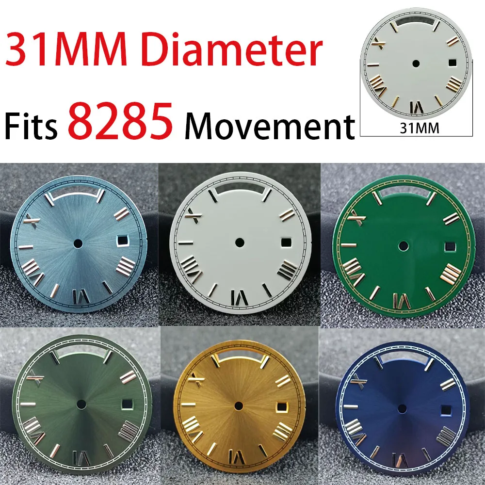 High quality 31MM diameter new calendar dial suitable for 8285 watch movement accessories no Luminous