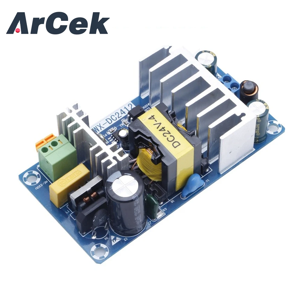 Power Supply Module AC 110v 220v to DC 24V 6A AC-DC Switching Power Supply Board 6A-8A 50HZ/60HZ 100W AC85-265V to DC24V DC12V