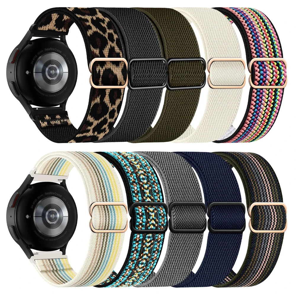 نايلون 20 مللي متر 22 مللي متر حزام (استيك) ساعة ل Garmin Vivoactive 6 5 حزام مطاط ل Amazfit GTR/هواوي/سامسونج/شاومي Smartwatch اكسسوارات