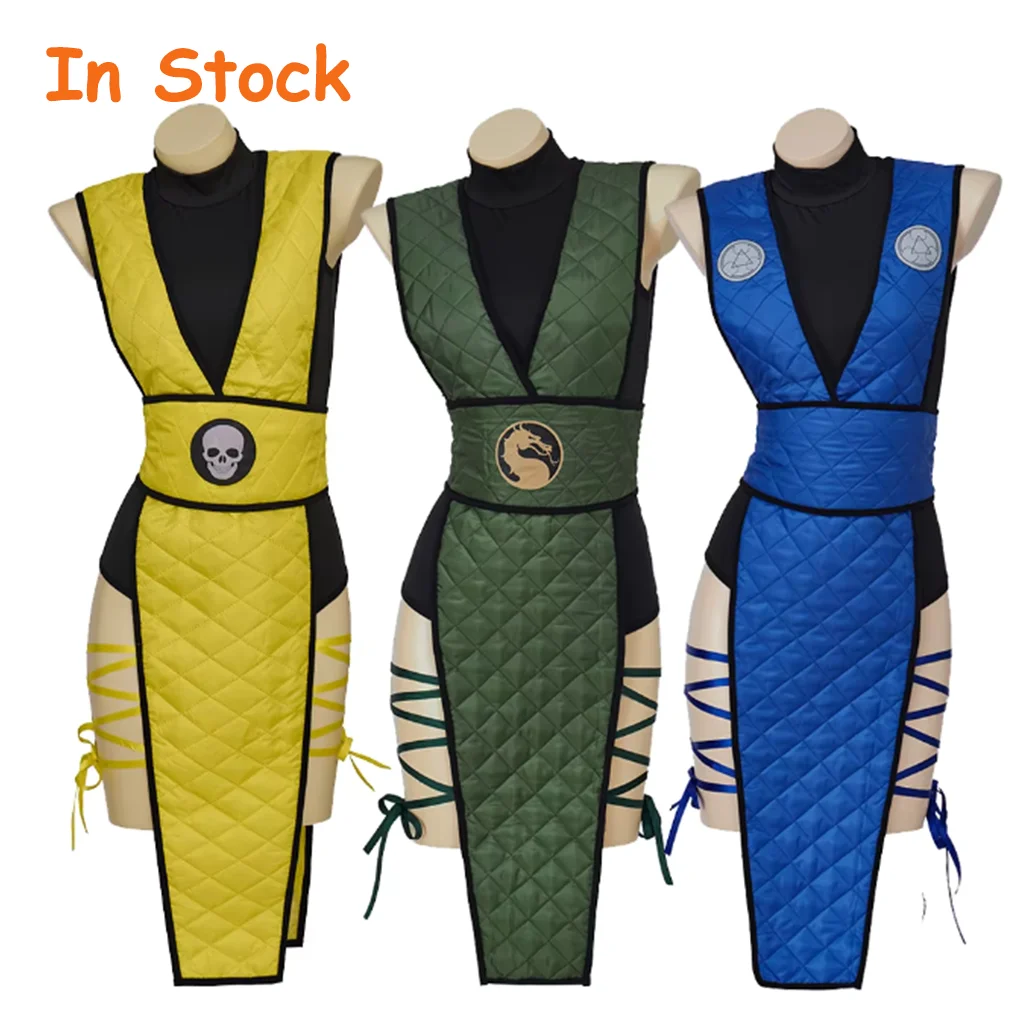 In Stock Game Mortal Kombat Scorpion Cosplay Women Sexy Ninja Suit Battle Suit Women Outfit Halloween Costume