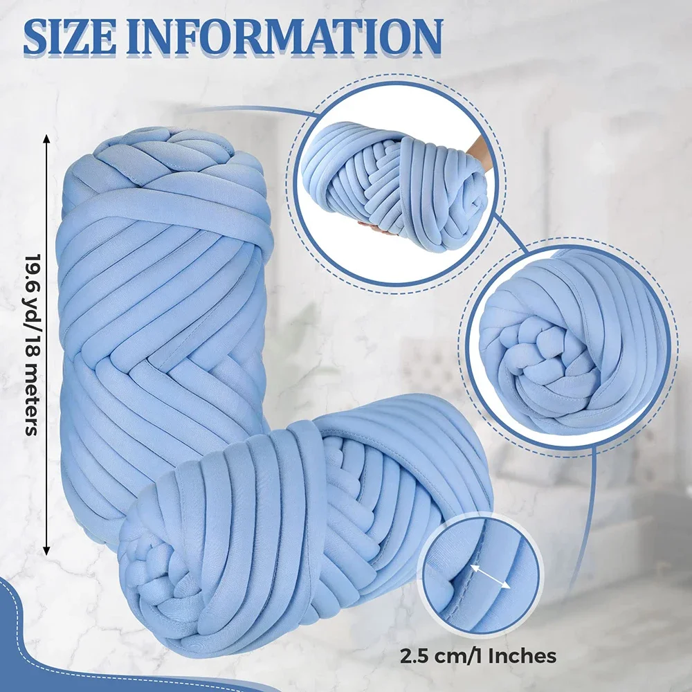 Velvet Thick Super Bulky Chunky Yarn Hand Knitting Woven Thread Basket Blanket Carpets Giant Yarn DIY Arm Hand-knit Blanket 1kg