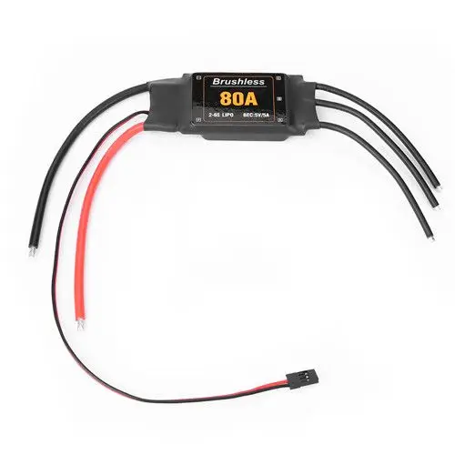 80A ESC BEC 2-6S Lipo Speed Controller with UBEC for RC Airplanes Helicopter