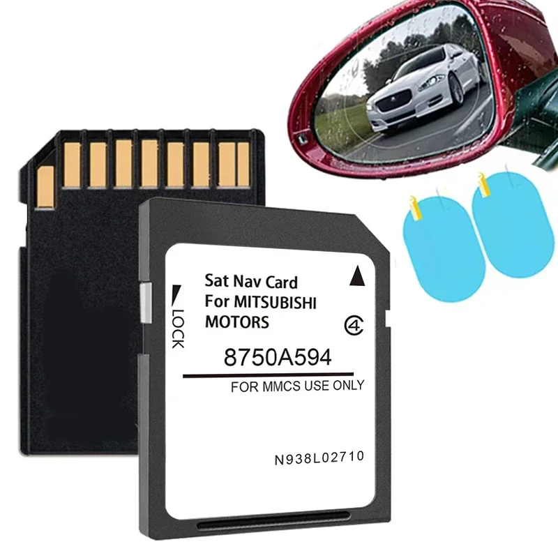 

for Mitsubishi Outlander ASX Lancer Pajero L200 Map 8750A594 Navigation SD GPS Card Europe UK FreeShipping with Anti Fog Sticker