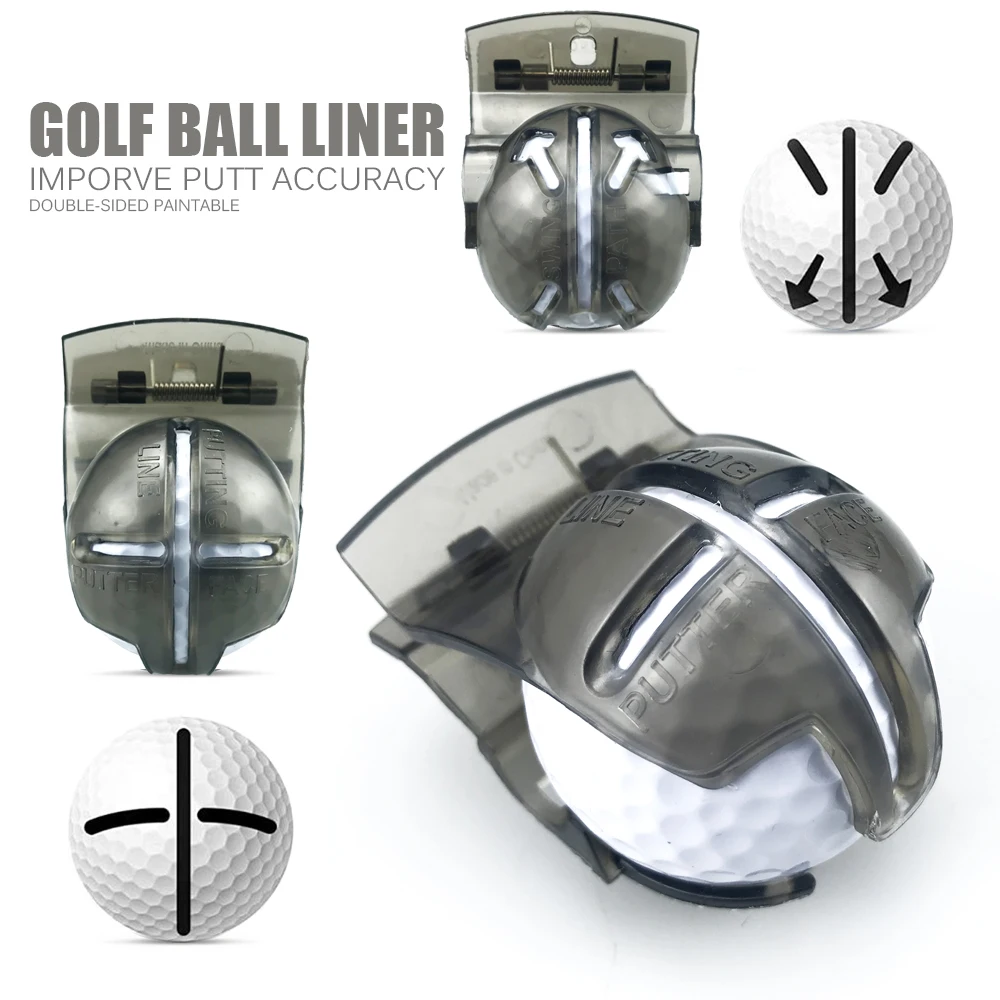 Transparent Clip Golf Ball Liner Marker Template Marker Pen Golf Putting Positioning Aids Outdoor Sport Tools