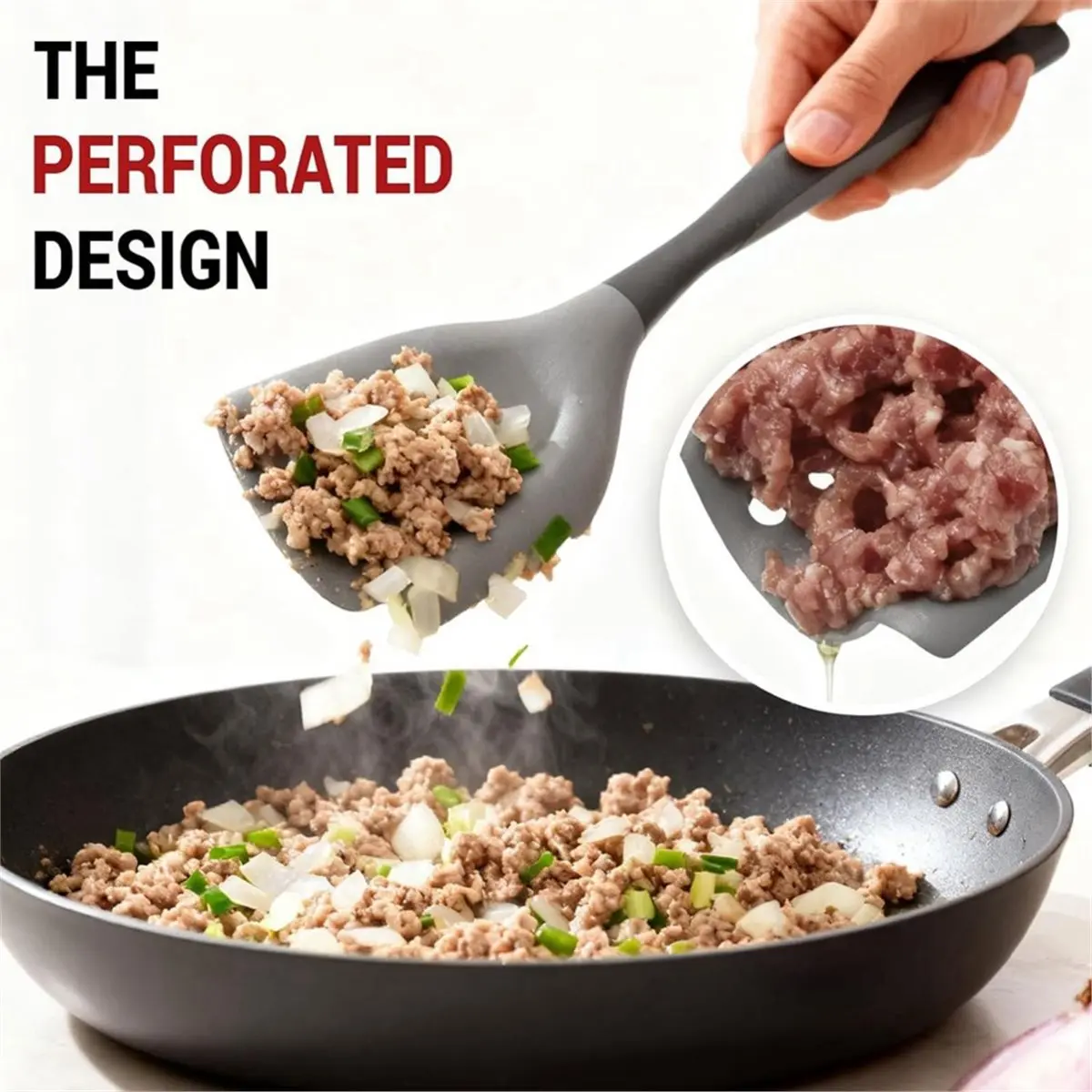 Mincing Spatula Meat Chopper, Hamburger Grinder,Smasher for Ground Beef, Potato Mix Tool, Meat & Poultry Tenderizers