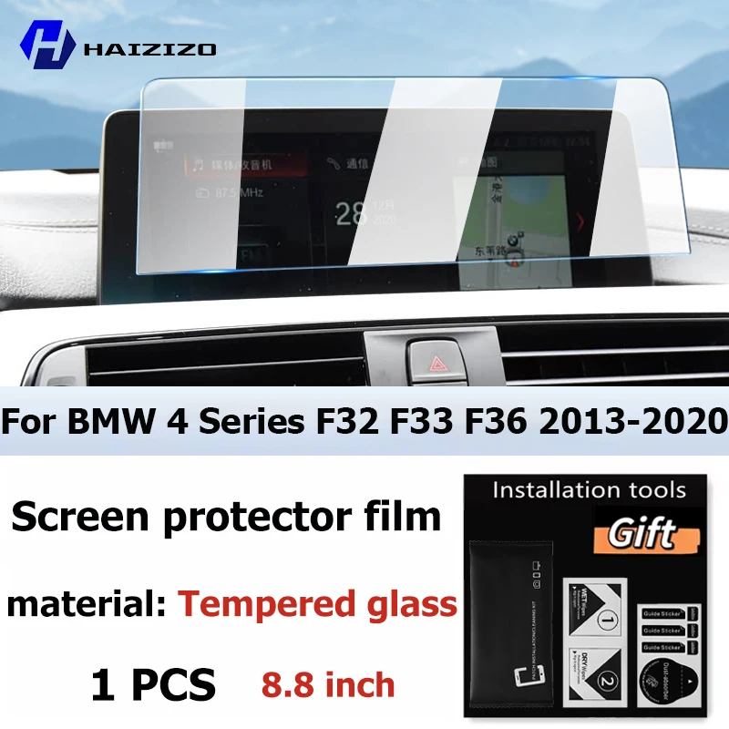 Für BMW 4er F32 F33 F36 2013-2020 LCD-Bildschirm Anti-Fingerabdruck-Schutzfolie GPS-Navigation gehärtete Glasfolie Anti-Kratzer