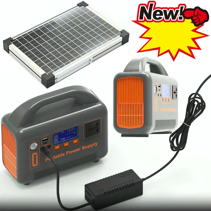 Outdoor Emergency 400W Portable Power Station 220V 15Ah Solar Generator USB QC 3.0 PD 65W Type-C Power Bank for Camping