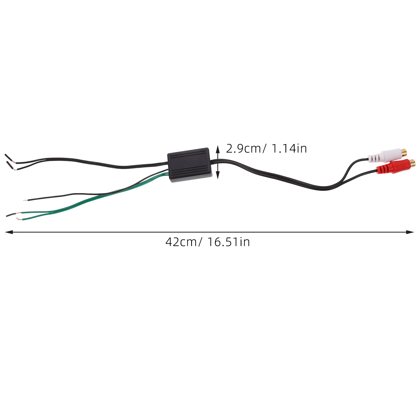 Rca إلى سلك محول محول عالي إلى منخفض لمضخم الصوت سيارة الصوت خط الناتج Rca الحبل كابل مكبر للصوت السيارة #5