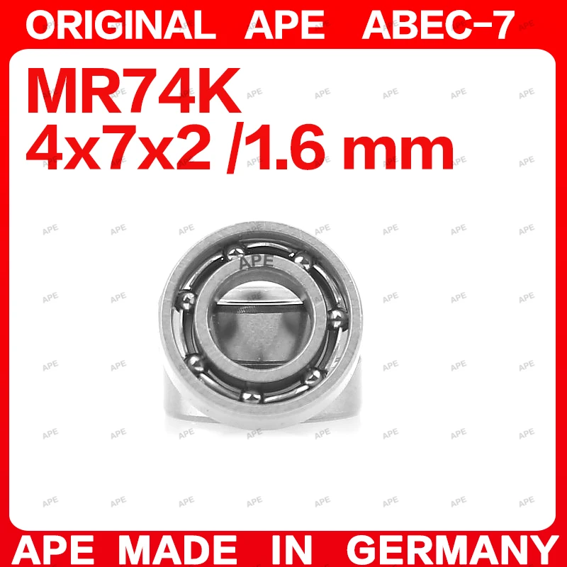 10-50PCS ABEC-7 MR74 Open Bearing 4x7x2 4x7x1.6 mm Mini Deep Groove Ball Bearings