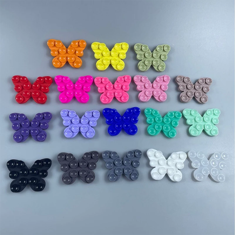 *1Pcs Phone Fixture Suction Cup Silicone Butterfly Double-sided Suction Cup Back Adhesive Mobile Phone Rubber Suction Cup