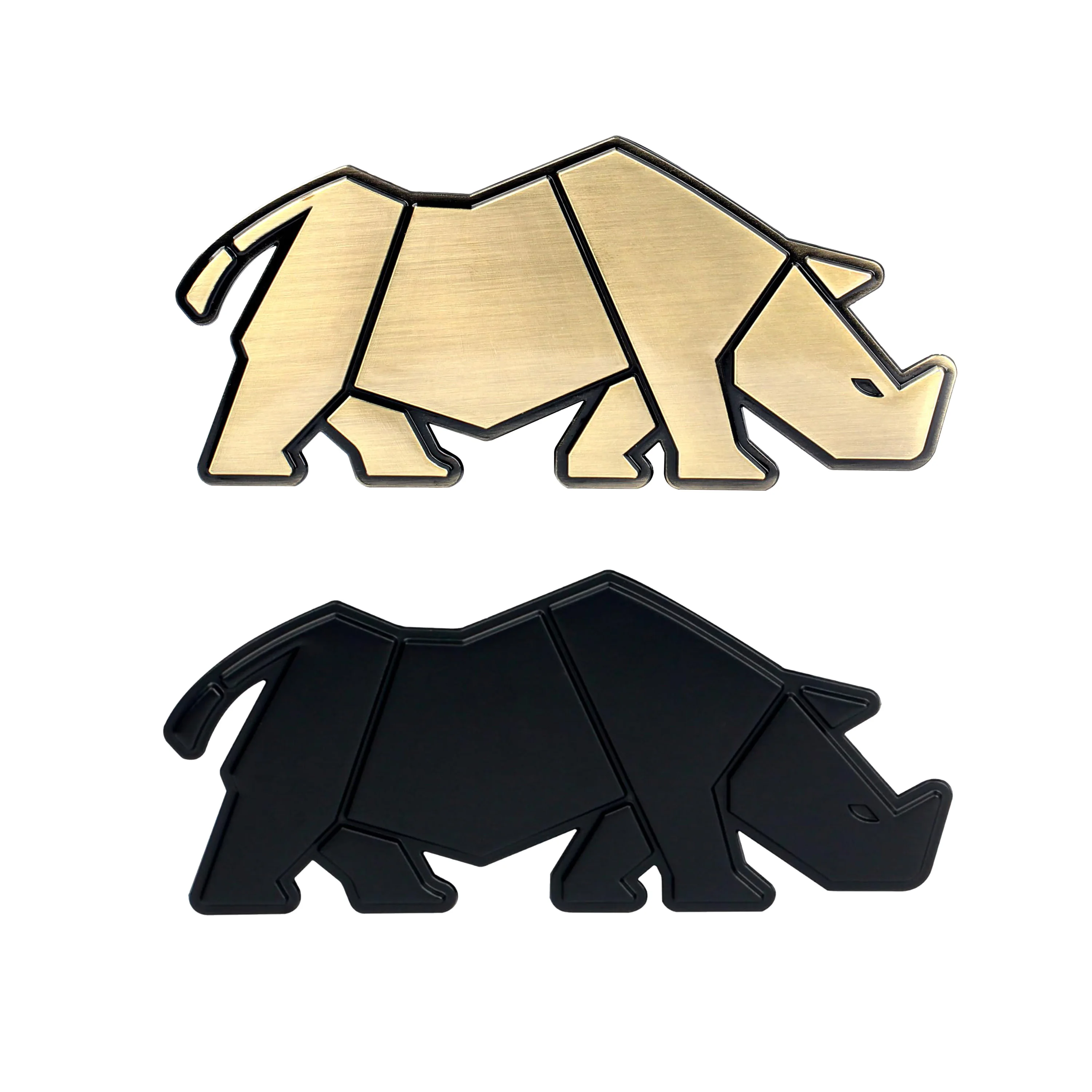 

1pcs Rhino metal car Emblem, suitable for cars, trucks, SUVs, as a decorative emblem on the side or rear of the car, waterproof