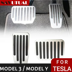 Copri pedali per auto per Tesla Model 3 Model Y 2021-2022 accessori pedale per freno acceleratore in lega di alluminio tre