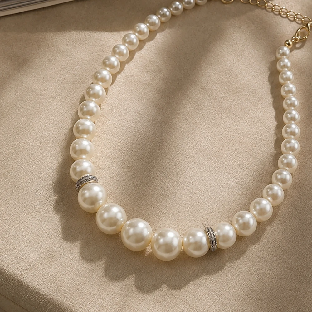 Mode Schmuck Trendy Elegante Simulierte Perle Halsketten Für Frauen Mädchen Barock Perle Retro Choker Halskette Weibliche Hochzeit Geschenke – Detail 3
