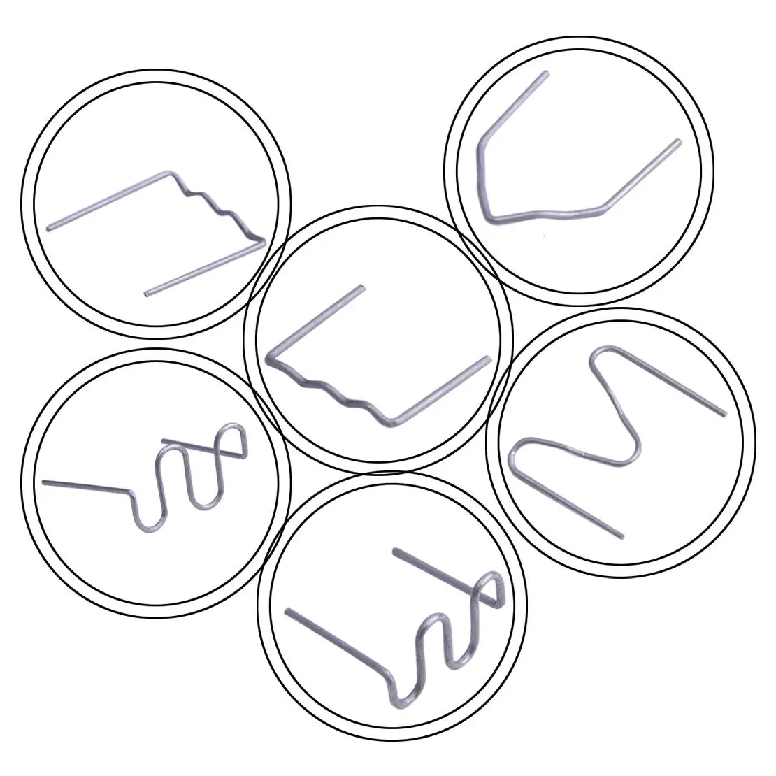 

6 комплектов степлеров 0,6/0,8 мм для пластикового сварочного инструмента, комплект для ремонта поврежденного бампера автомобиля