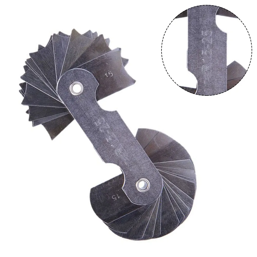 1pcs Radius Template R Gauge R1-6.5 R7-14.5 R15-25 R26-80 Radius Gage Plate Fillet Gaug Measuring Tools