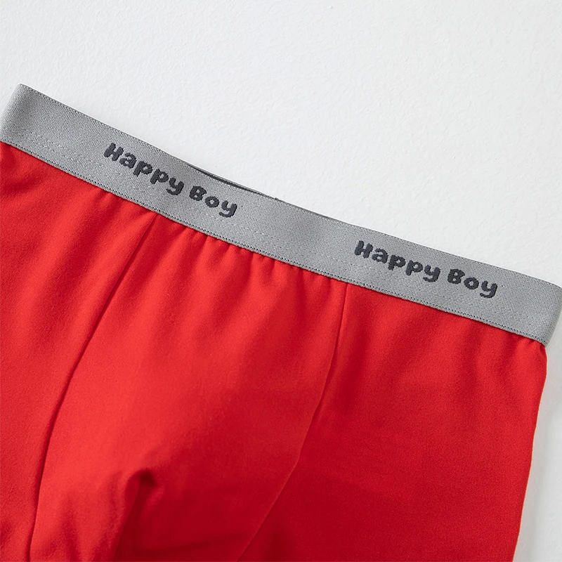 4-teiliges Set Jungen-Unterwäsche für alle Jahreszeiten, einfarbig, schlicht, bequeme Boxershorts mit elastischem Bund, Kinder-Shorts für Zuhause – Detail 15