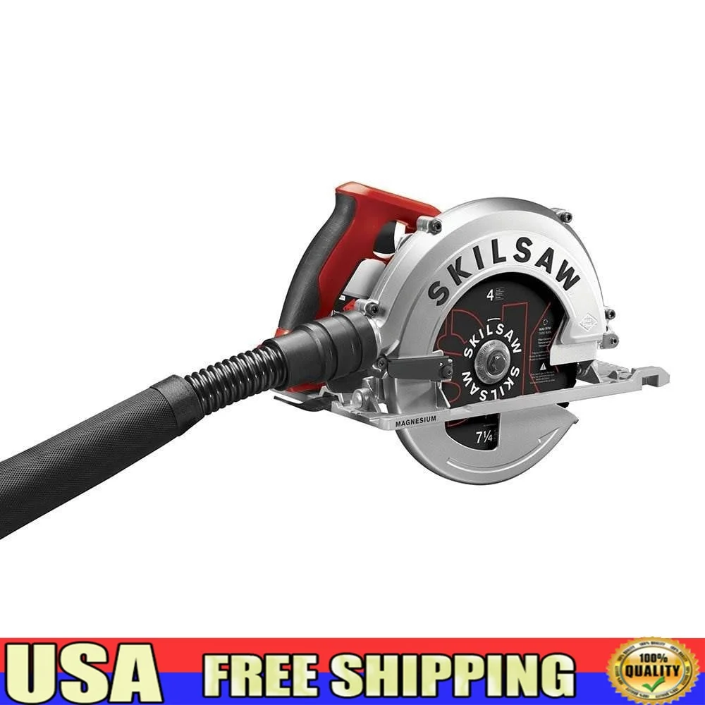 

7-1/4 дюйма, циркулярная пила Sidewinder, волокно, цемент, легкий, прочный, магниевый, пылевой канал, вакуумный шланг, в комплекте, инструмент для работы