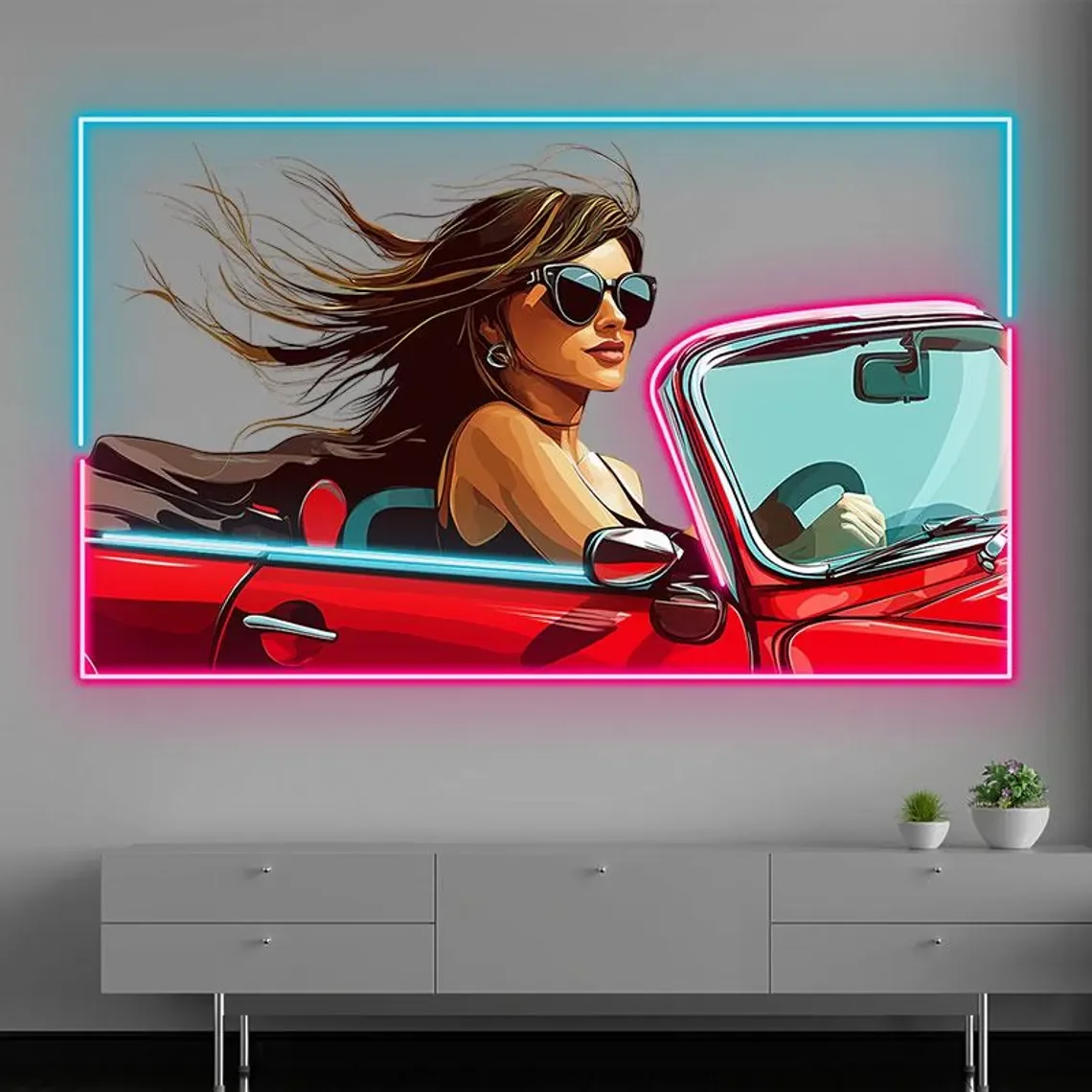 Beauty Custom Neon Sign, Retro Car LED Neon Light, Home Wall Decor Night Light, Room Decor, Garage Decor