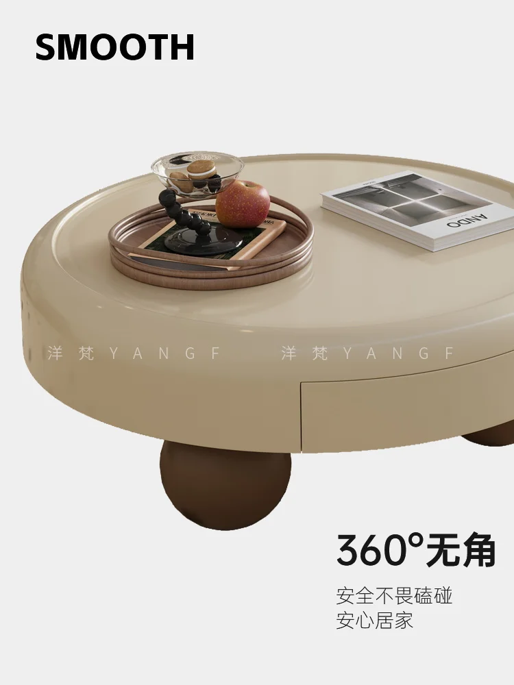 Cream Style Coffee Table Round Coffee Table