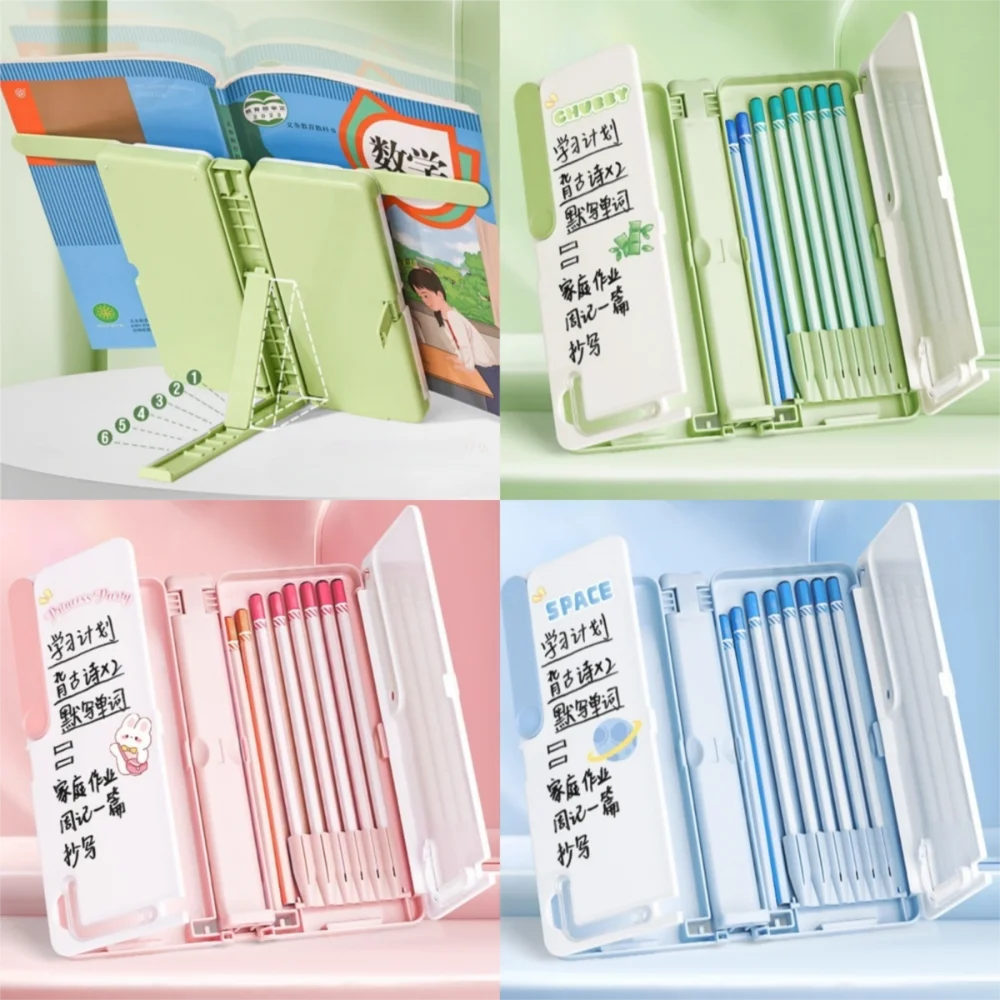 

Book Holder Lifting Landing Book Stand Writing Pad Pencil Box Student Pencil Case Double-layer Portable Reading Bookshelf Office